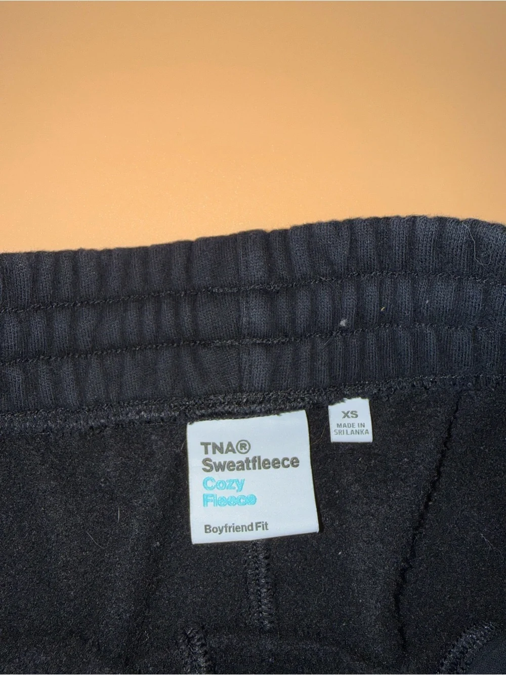 Aritzia TNA Cozy Sweatfleece Jogger Black Comfy Loungewear Boyfriend fit